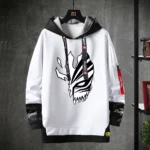 Bleach Anime Kurosaki Ichigo Letter Print Patchwork Hoodie Sweatshirt Pullover - 4
