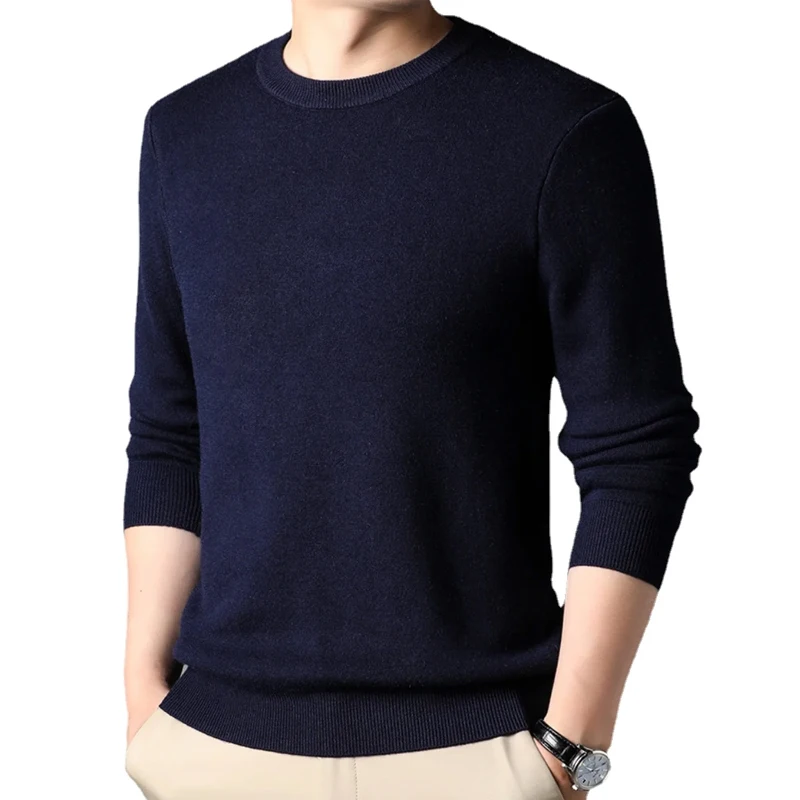 Mens Vintage Knitted Winter Sweater Casual Comfort Loose Fit Sweatshirt - 4