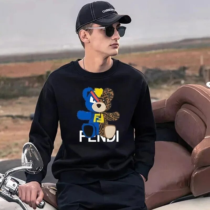 Mens Y2k Designer Hooded Sweatshirt Streetwear Pullover Outdoor Tracksuit Top - 7