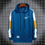 Mens Versatile Thickened Winter Hoodie Plush Hong Kong Style Jacket - 1