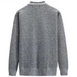 Mens Thick Knitted Vneck Cardigan Sweater For Autumnwinter - 2