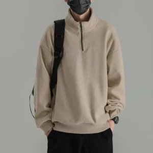 Mens Half Zip Polar Fleece Pullover Sweater Winter Collection - 1