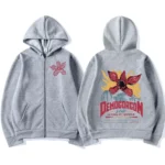 Unisex Eddie Munson Demogorgon Print Zip Hoodie Harajuku Streetwear Sweatshirt - 6