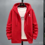 Mens Plus Size 9xl12xl Casual Velvet Hooded Zip Cardigan Sweatshirt - 5