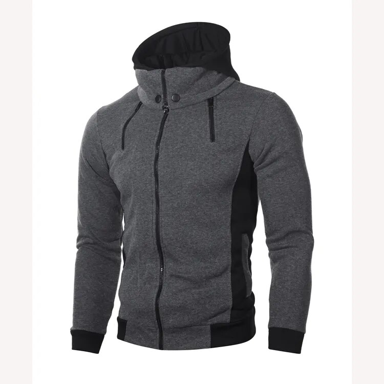 Mens Double Zip Hoodie Sweatshirt With Pockets For Autumn Winter Bsdzw26 - 12