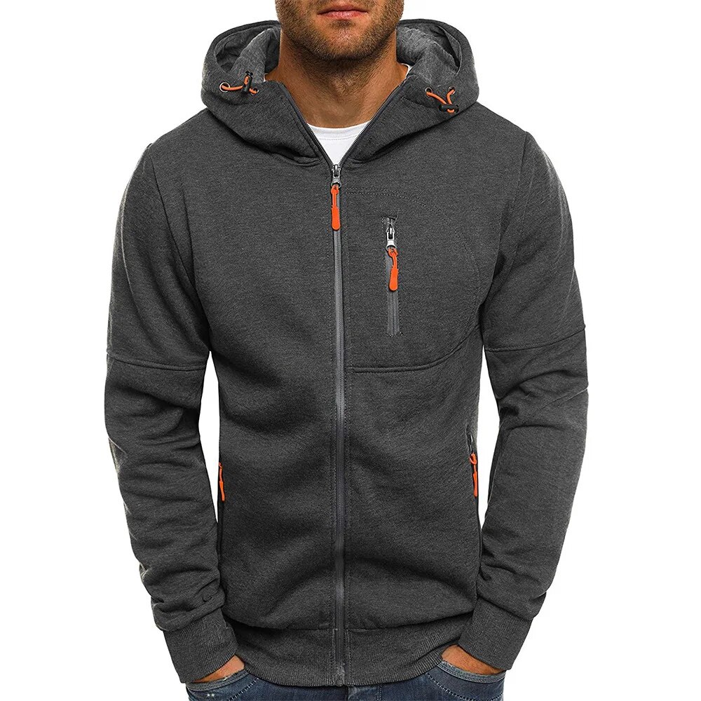 Mrmt Mens Casual Jacquard Hooded Sweatshirt Cardigan Leisure Pullover Hoodie Jacket - 15