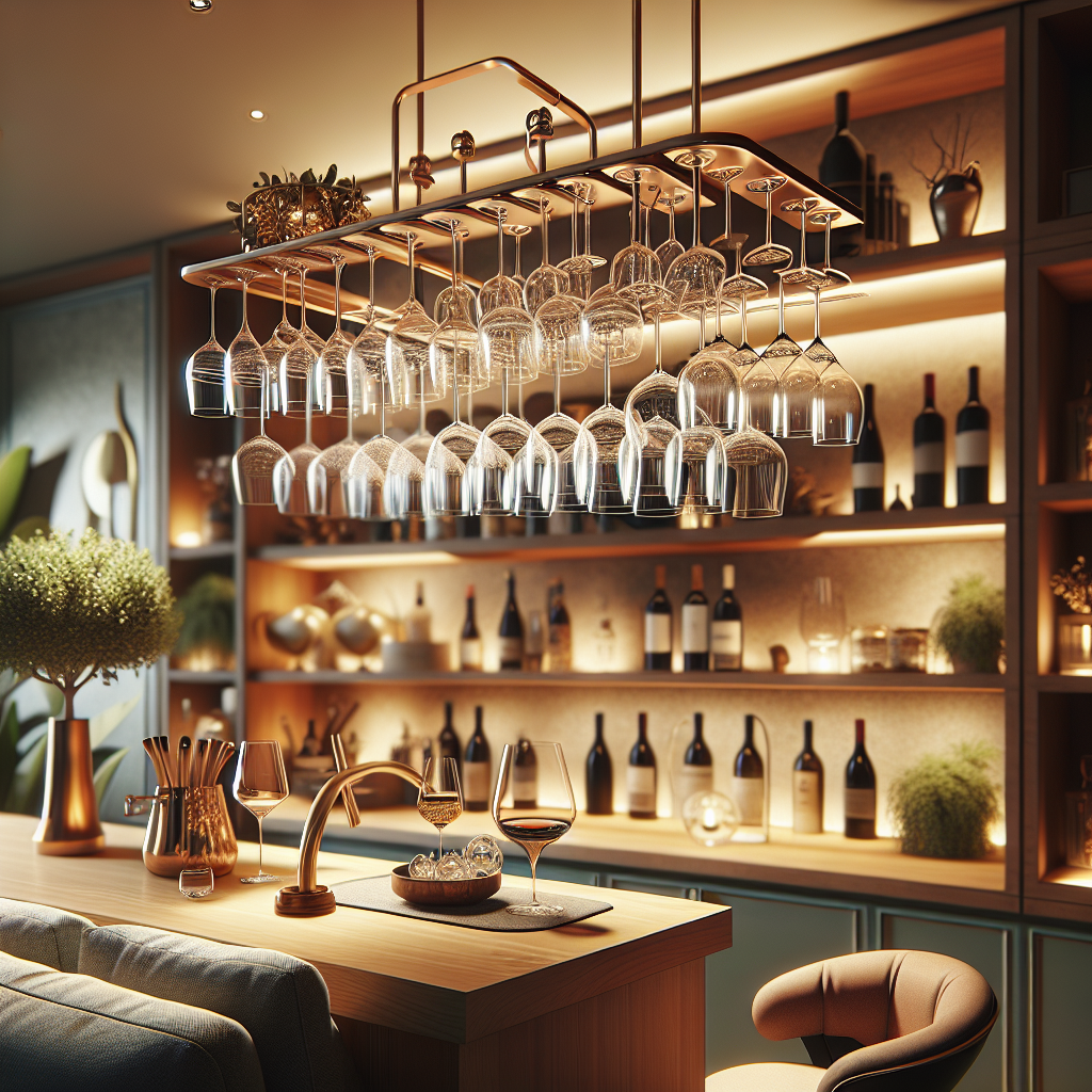 Discover the Benefits of an Upside Down Wine Glass Rack for Stylish Home Bar Decor  